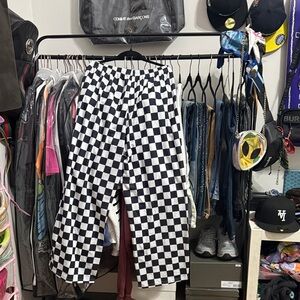Checkered Black and White Pants